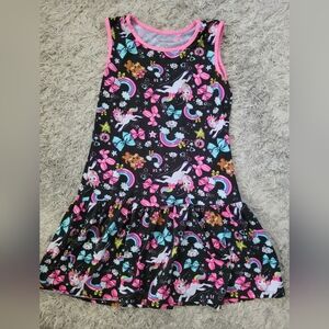 Nickelodeon Black Dress with Pink Trim and Fun Print